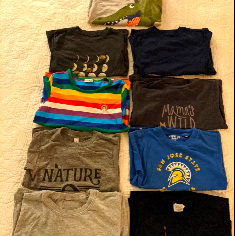 Lot of 9 size 4, 4/5 and 5 boys shirts